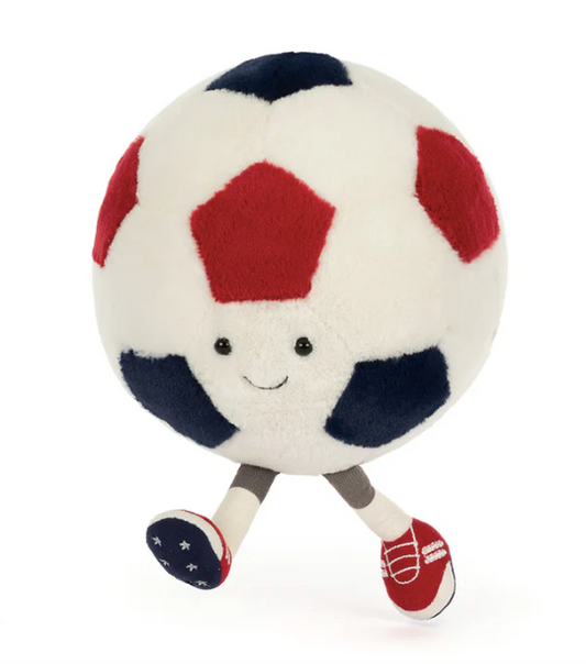 Jellycat Amuseables USA Soccer Ball Plush