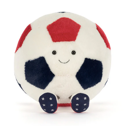 Jellycat Amuseables USA Soccer Ball Plush
