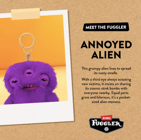 Fuggler Keyring Charms Keypers Series 6 — Annoyed Alien