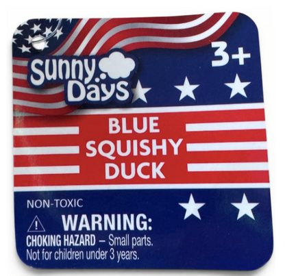 Sunny Days | Patriotic Blue Squishy Duck