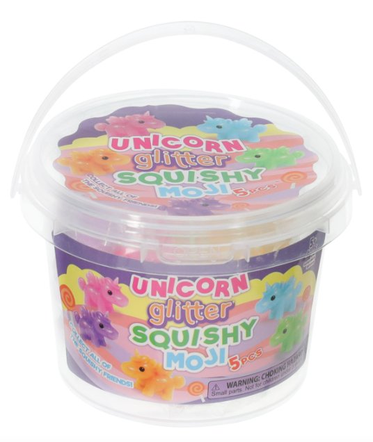 Unicorn Glitter Squishy Moji | 5 Pieces