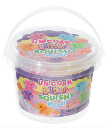 Unicorn Glitter Squishy Moji | 5 Pieces