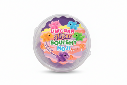 Unicorn Glitter Squishy Moji | 5 Pieces