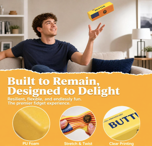 America 250 Butter Squishy Toy | 2 Pack