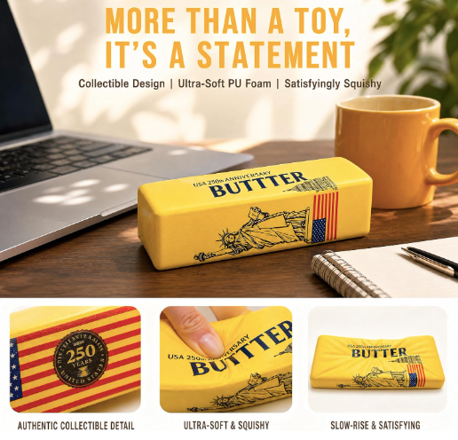 America 250 Butter Squishy Toy | 2 Pack