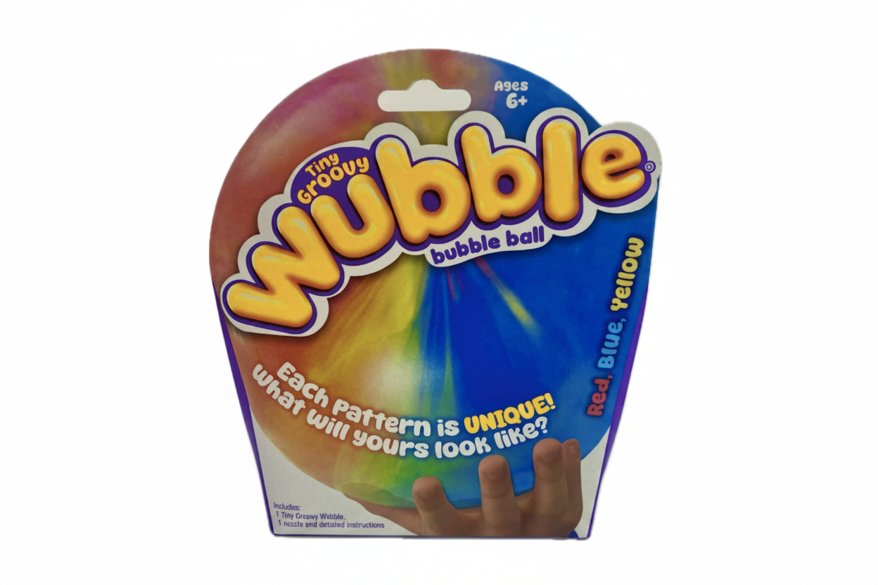 Tiny Wubble Bubble Ball – Groovy (Red, Blue & Yellow)