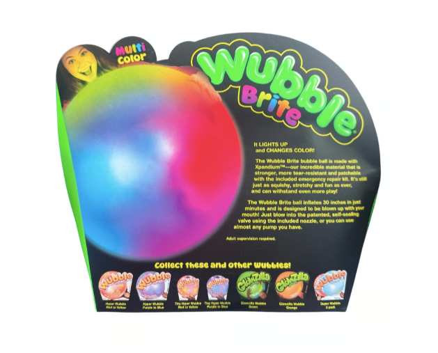 Wubble Brite Bubble Ball – Multi Color