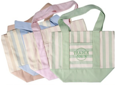 Trader Joe's Mini Striped Spring Totes Set (4 Pack)