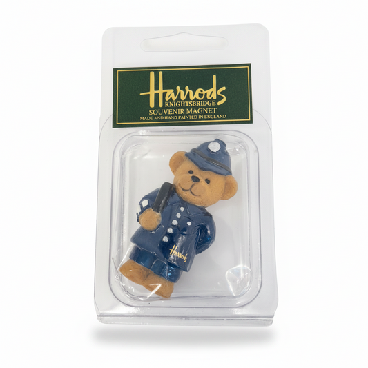 Harrods Knightsbridge Souvenir Magnet | Police Teddy Bear British Cop