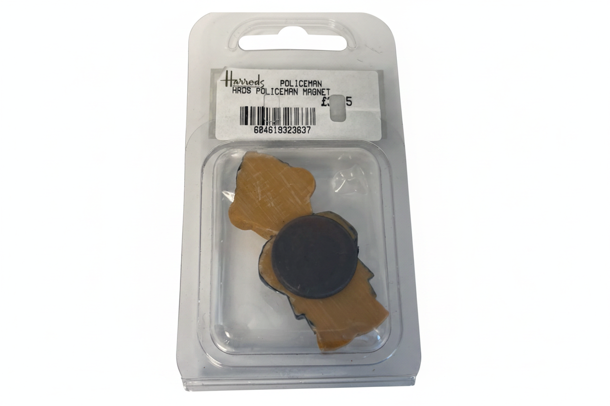 Harrods Knightsbridge Souvenir Magnet | Police Teddy Bear British Cop