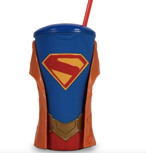 Supergirl Movie Blue Theater Souvenir Cup & Character Topper