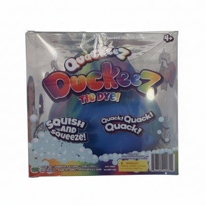Quackeez Duckeez Tie Dye Squishy Rubber Duck