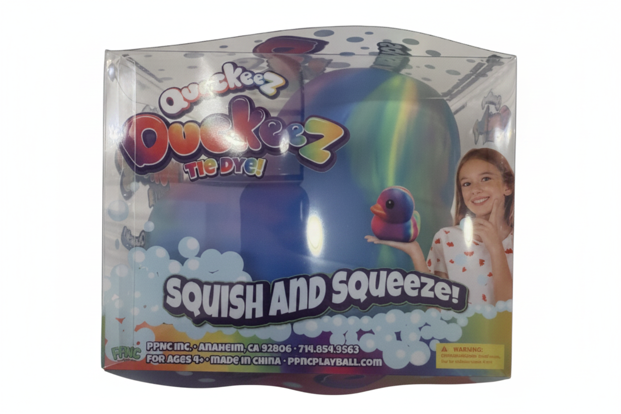 Quackeez Duckeez Tie Dye Squishy Rubber Duck