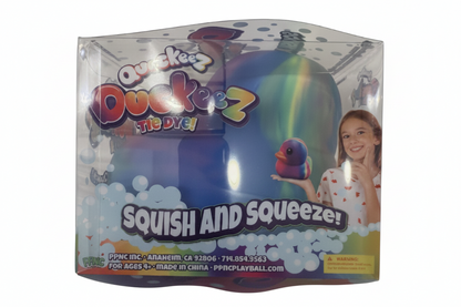 Quackeez Duckeez Tie Dye Squishy Rubber Duck