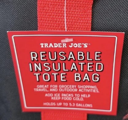 Trader Joe's | New Insulated Tote | Red & Black