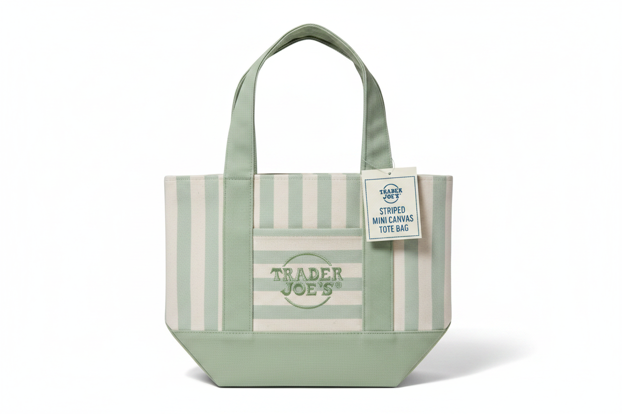 Trader Joe's Mini Striped Spring Totes Set (4 Pack)