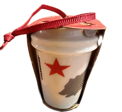 201Starbucks California State Ceramic Bear Ornament