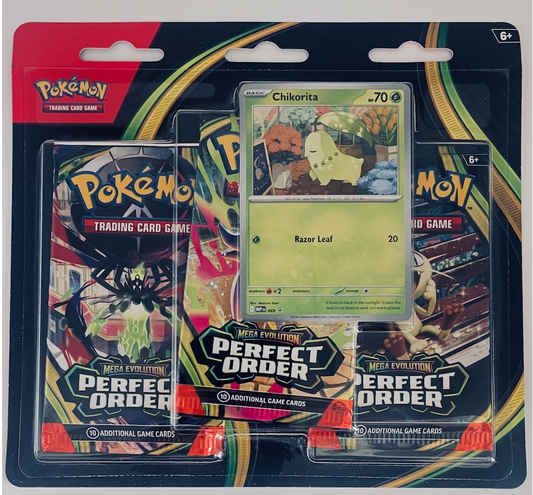 Pokemon TCG | Mega Evolution | Perfect Order | 3 PK Blister