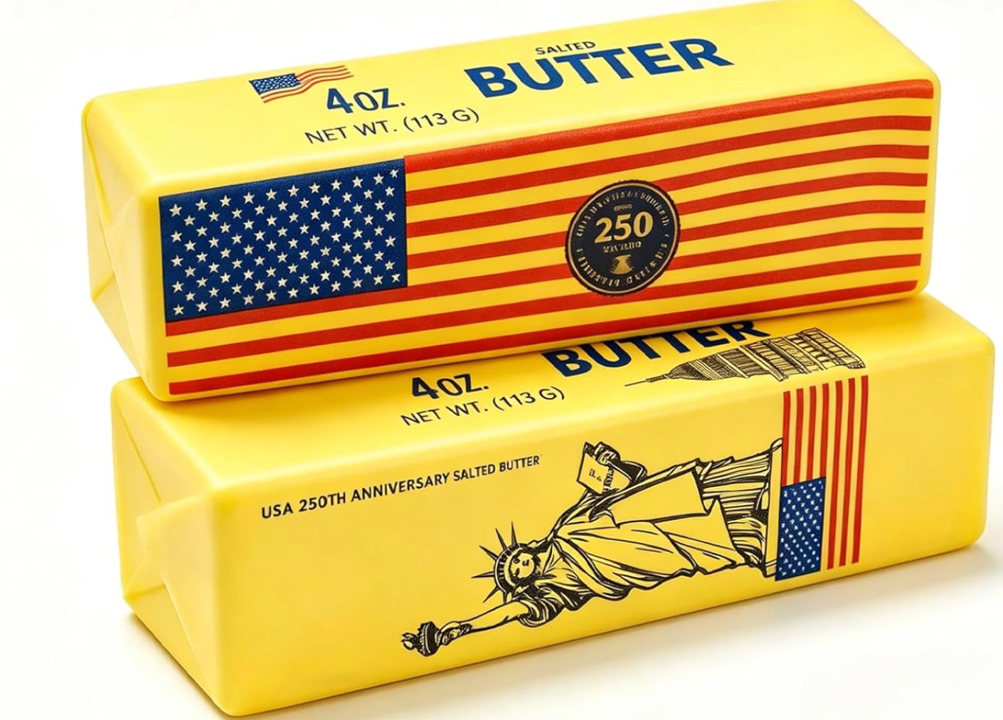 America 250 Slow Rising Butter Squishy Squeeze Toys | 2-Pack