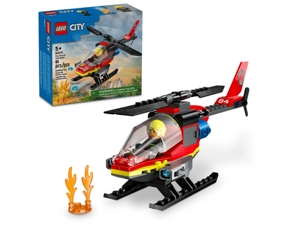 LEGO | City | Fire Rescue Helicopter | 85 Pieces | 60411
