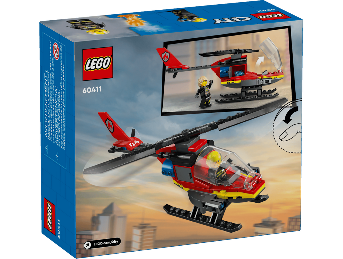 LEGO | City | Fire Rescue Helicopter | 85 Pieces | 60411