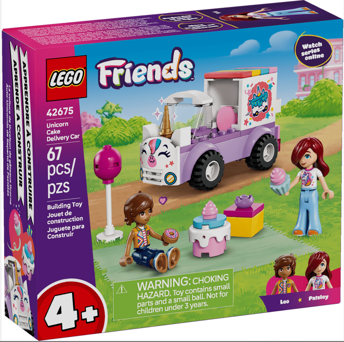 LEGO | Friends | Unicorn Cake Delivery Car | 67 Pieces | 42675