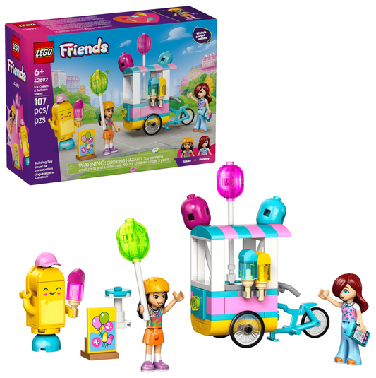 LEGO | Friends | Ice Cream & Balloon Stand | 107 Pieces | 42692