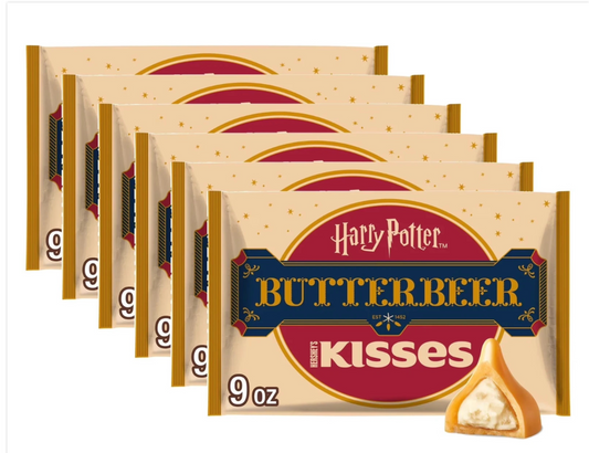 Hershey's Kisses | Butterbeer Harry Potter Candy | 6 Pack, 9 oz each