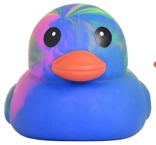 Quackeez Duckeez Tie Dye Squishy Rubber Duck