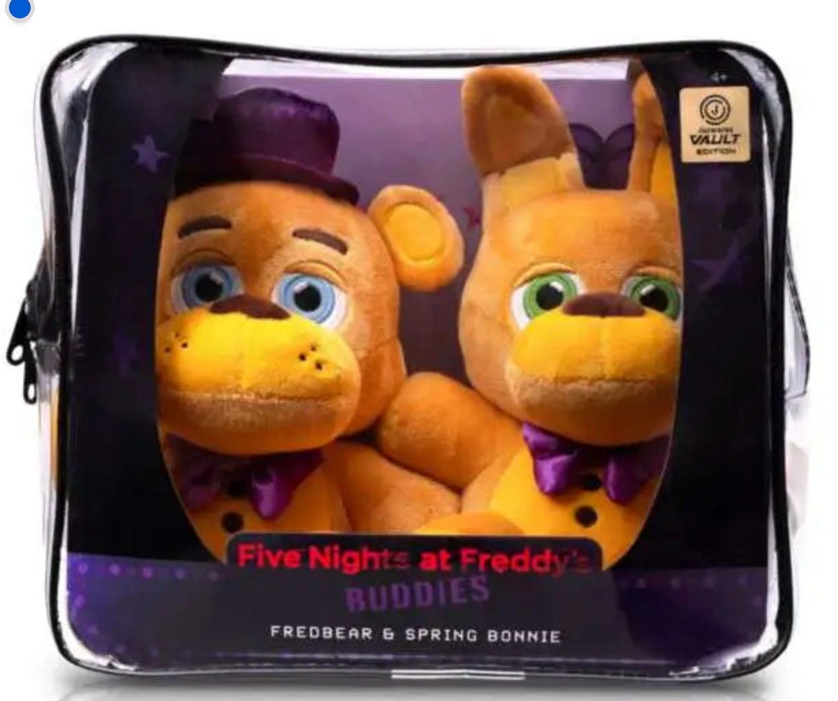 Jazwares | FNAF | Buddies 8" Fredbear & Spring Bonnie Plush 2-Pack | Vault Exclusive
