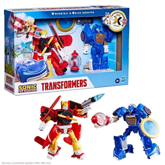 Sonic The Hedgehog Transformers Wingtail & Blue Booster Crossover Figure