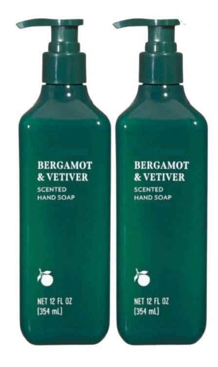 Bergamot & Vetiver Scented Hand Soap - 2 Pack