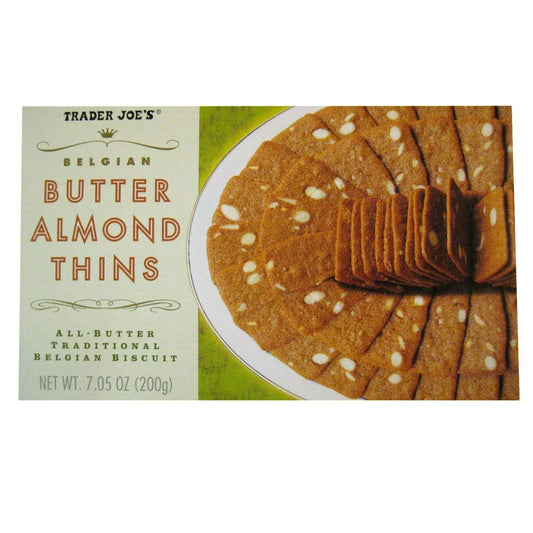 Trader Joe's Belgian Butter Almond Thins - 7.05 oz, Pack of 2