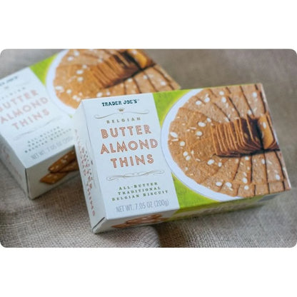 Trader Joe's Belgian Butter Almond Thins - 7.05 oz, Pack of 2