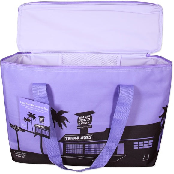 Large Insulated Tote - 8 Gallon Reusable Cooler Bag - Purple Spring 2026
