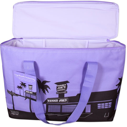 Large Insulated Tote - 8 Gallon Reusable Cooler Bag - Purple Spring 2026
