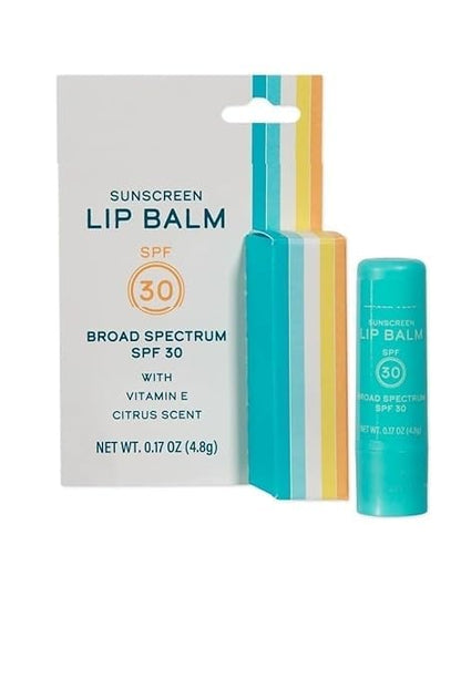 Trader Joe's Sunscreen Lip Balm SPF 30 - Citrus Scent with Vitamin E - 2 Pack
