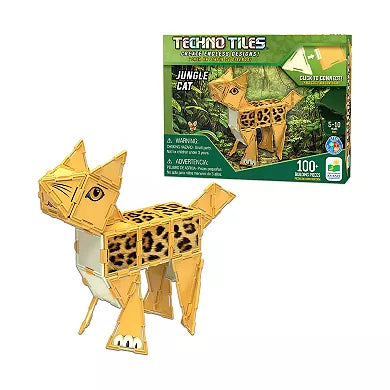 Techno Tiles jungle cat model kit with packaging on a white background