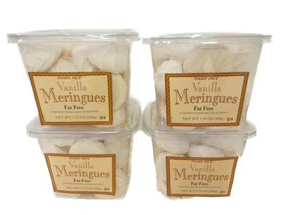 Trader Joe's Vanilla Meringue Cookies - Pack of 4 Tubs (31.04 oz Each)