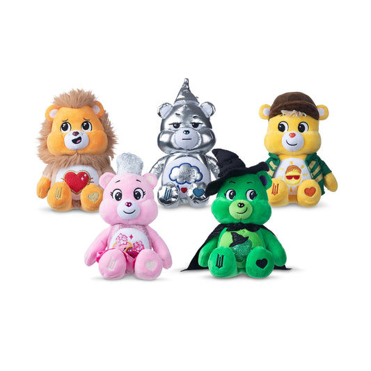 Wicked Care Bears Plush Set of 5 - Glinda, Elphaba, Scarecrow, Tinman, Lion | Limited Edition
