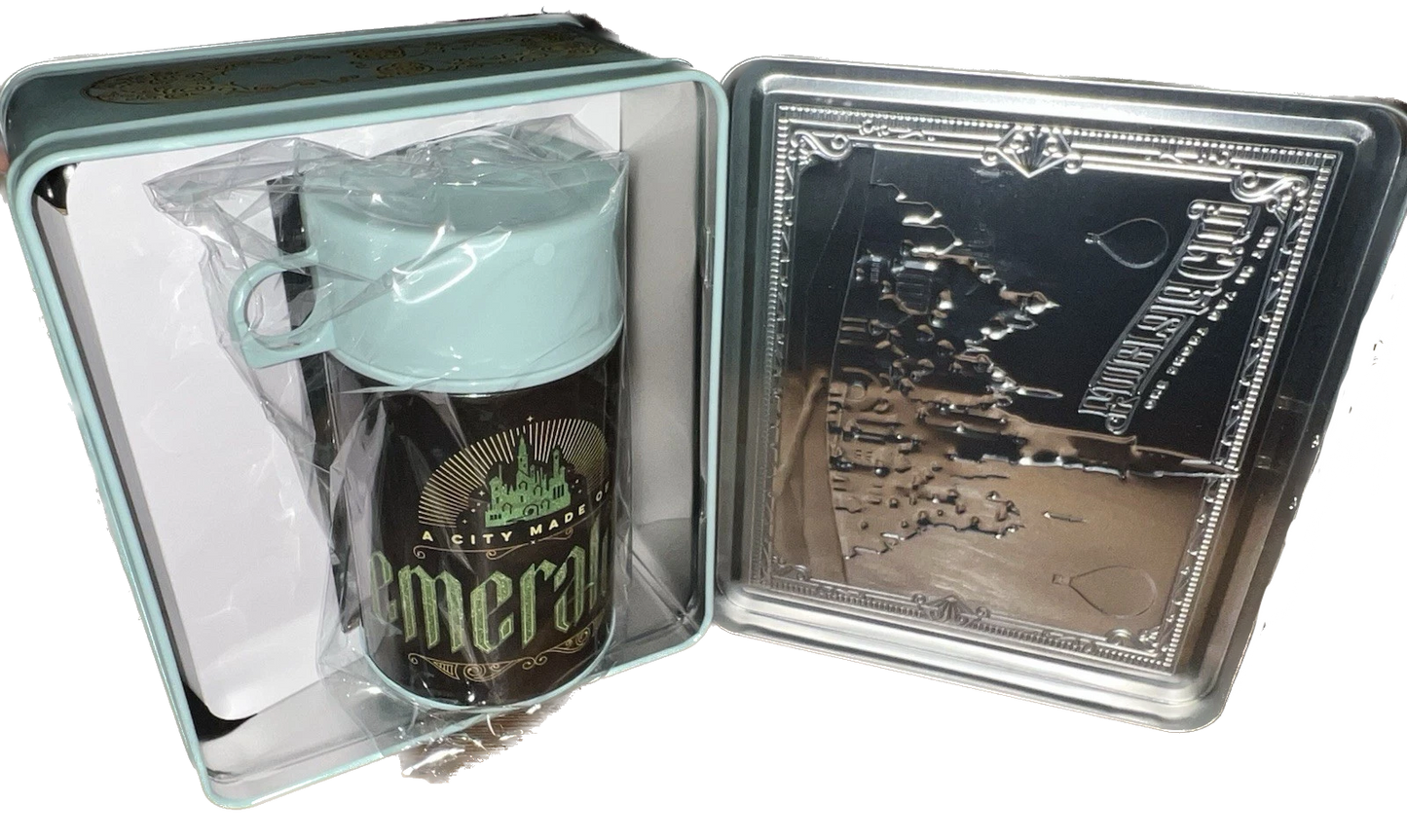 Metal Lunch Box with Beverage Container 10.8 FL OZ |Wicked  Emerald City
