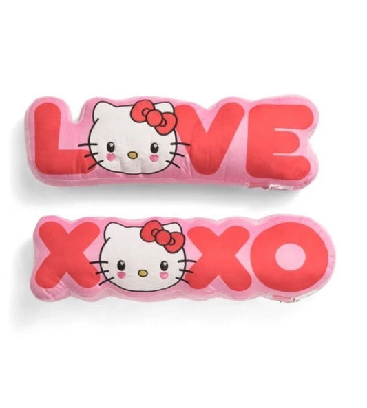 HELLO KITTY Love & XOXO Set of Two Pillows