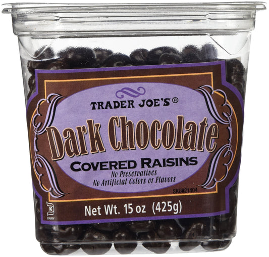 Dark Chocolate Covered Raisins by Trader Joe's