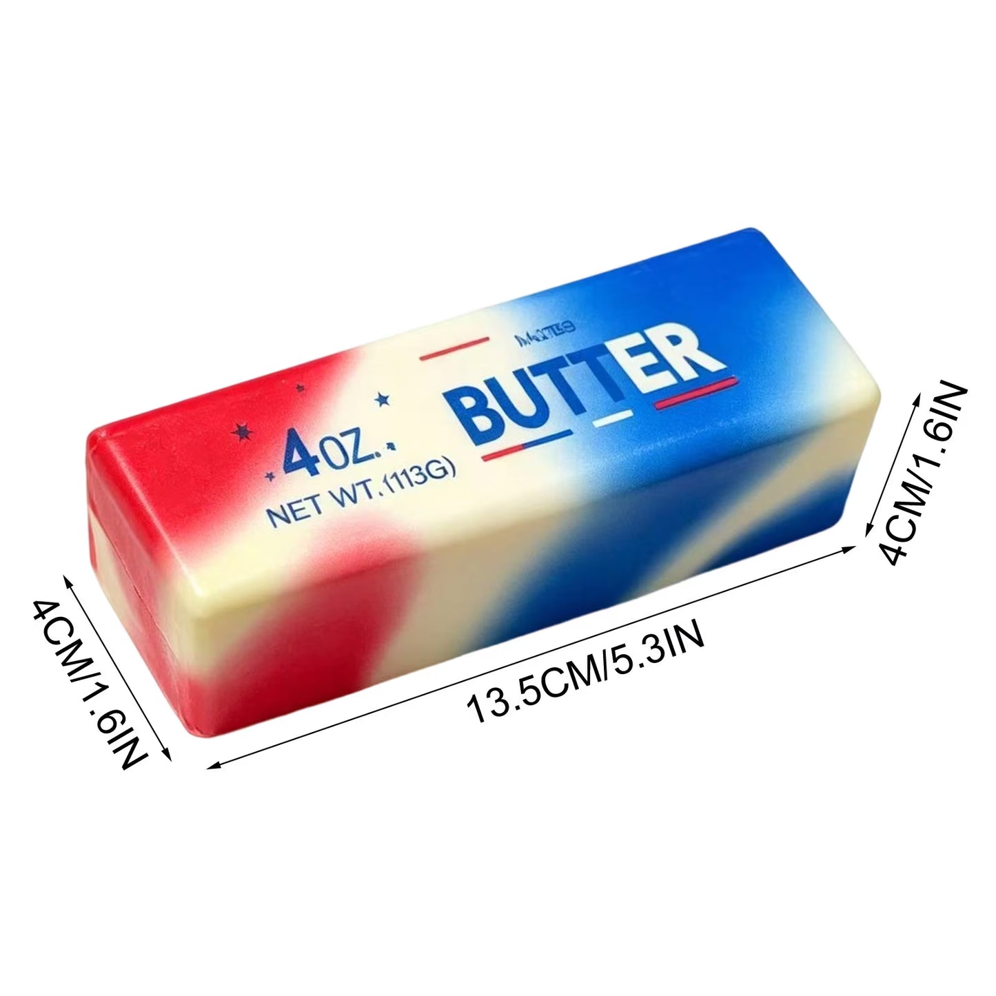 America 250 Butter Stick Squishy Fidget Toy | Soft Stress Relief & Anxiety Squeeze