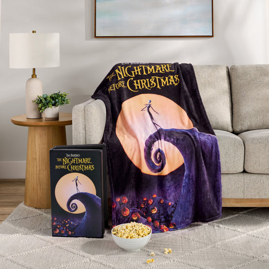 Disney Classic | VHS Boxed Silk Touch Throw, 50" x 70" | The Nightmare Before Christmas