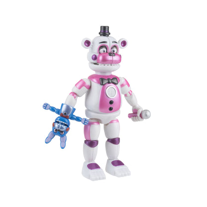 JAKKS Pacific | FNAF | Funtime Freddy 5" Articulated Figure | Jumpscare & Glow-in-the-Dark Eyes