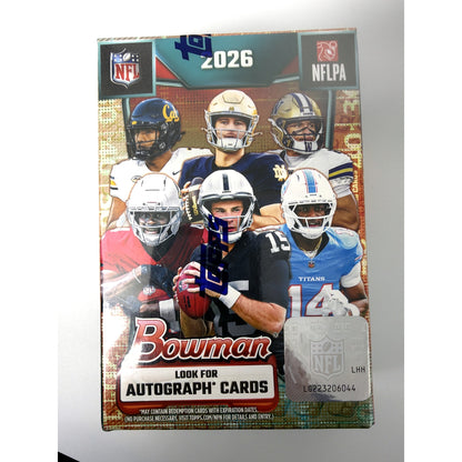 Topps | 2026 Bowman Football | Value Box | 6 Packs