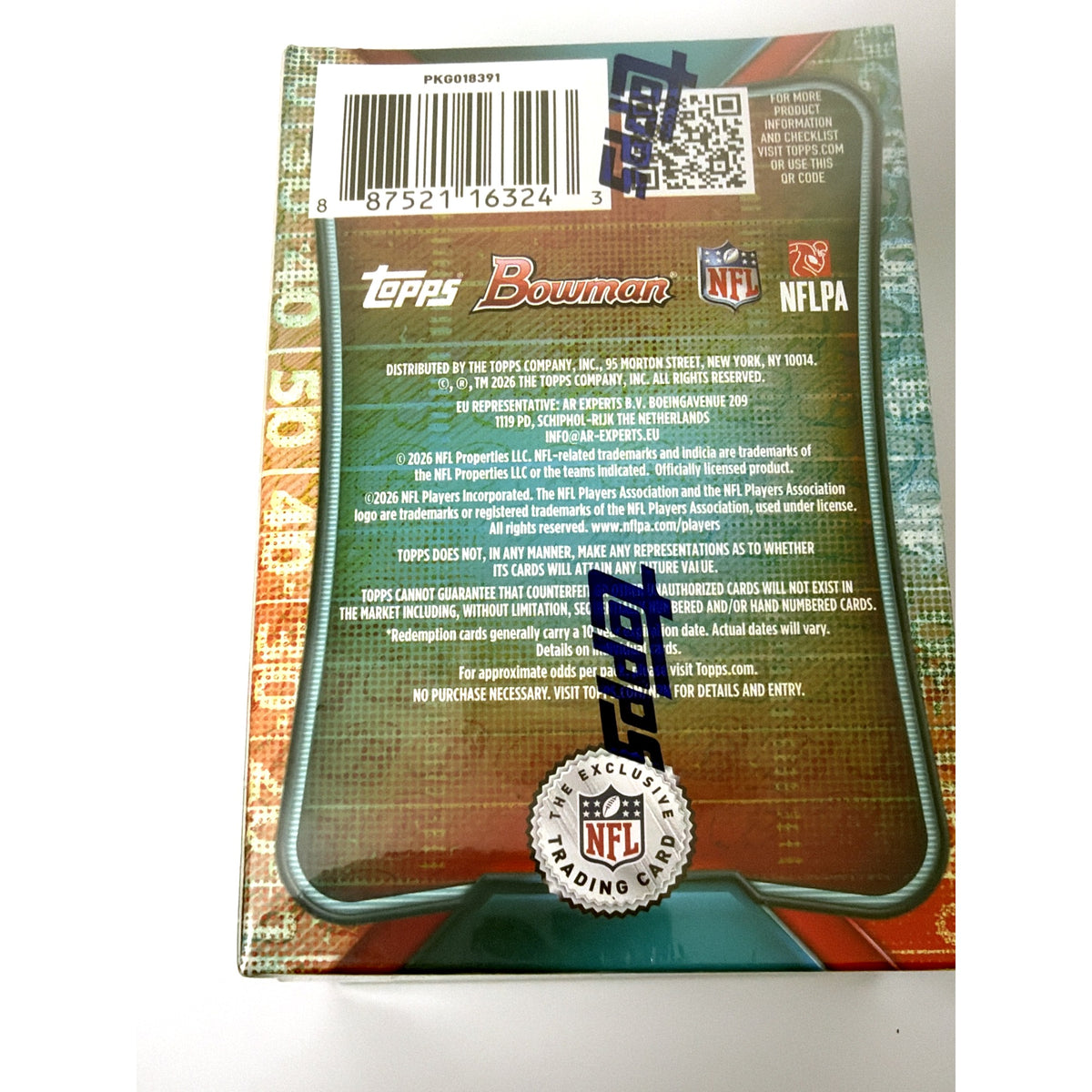 Topps | 2026 Bowman Football | Value Box | 6 Packs