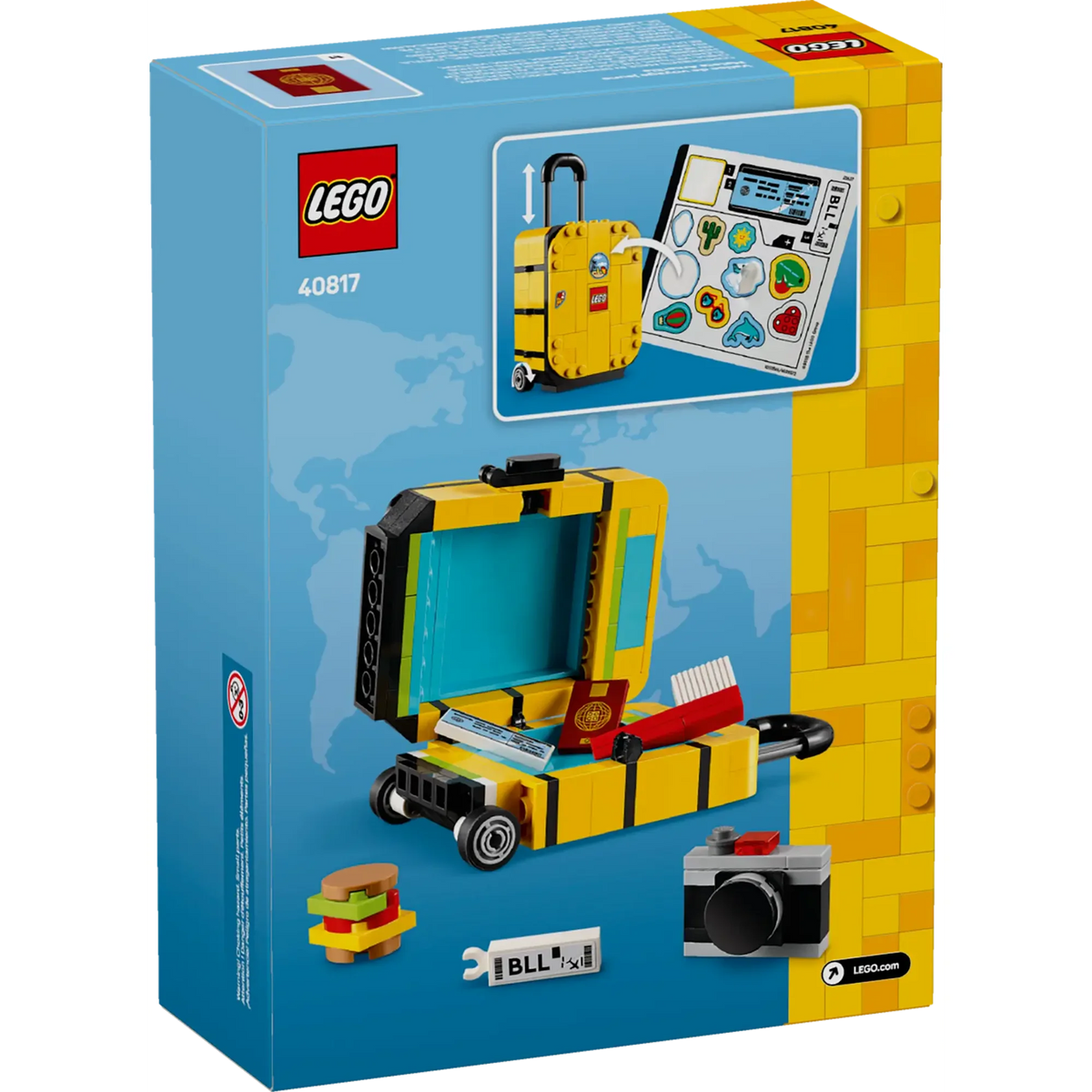 LEGO | Icons | Yellow Travel Suitcase | 333 Pieces | 40817