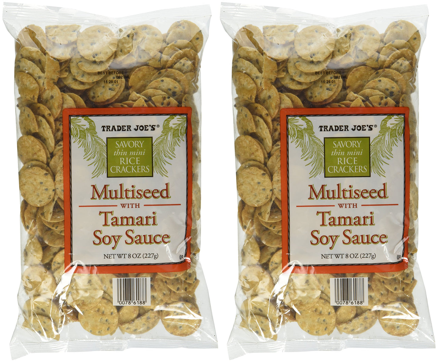 Multiseed with Soy Sauce Rice Crackers Pack of 2